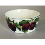 Wemyss Ware - Dog Bowl 'Plums', signed Wemyss and Thomas Goode & Co, impressed Wemyss, attributed to