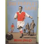 20th century, graphic style study of a footballer, gouache, inscribed - The People's Game, Model Pro
