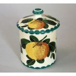 Wemyss Ware - Preserve Pot 'Oranges', signed Wemyss and Thomas Goode & Co, height 9cm approx (excl