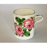 Wemyss Ware - Large mug 'Cabbage Rose', impressed Wemyss, stamped Thomas Goode (restoration), height