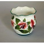 Wemyss Ware - Chesham Fern Pot 'Sweet Pea', signed Wemyss, height 10cm approx