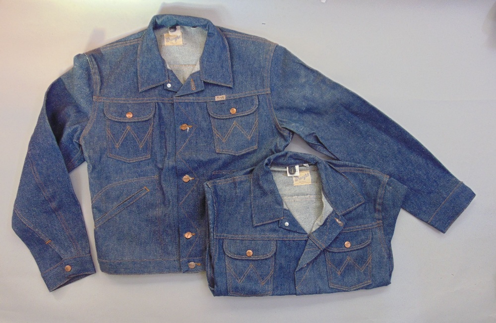 A collection of Vintage Wrangler clothing all in unused condition to include two denim jackets ( - Image 2 of 6