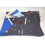 A Boy Scout blanket decorated with the troop badges of various British Scout groups, together with