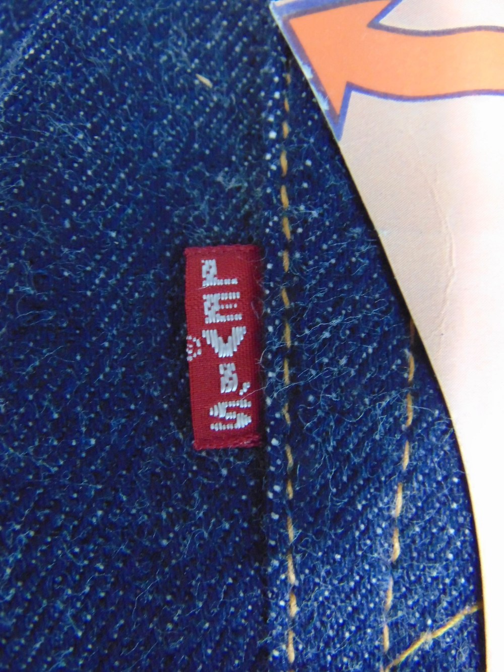 Two pairs of Levi jeans, one with original labels (1955-62) and copper backed concealed pocket - Image 3 of 7