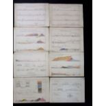 19th century - Collection of eight geographical and geological studies of The Yorkshire