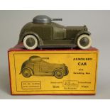W Britain - Armoured Car, with swivelling gun and original box, number 1321