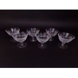 Set of six Waterford crystal champagne glasses, 9 cm high (6)