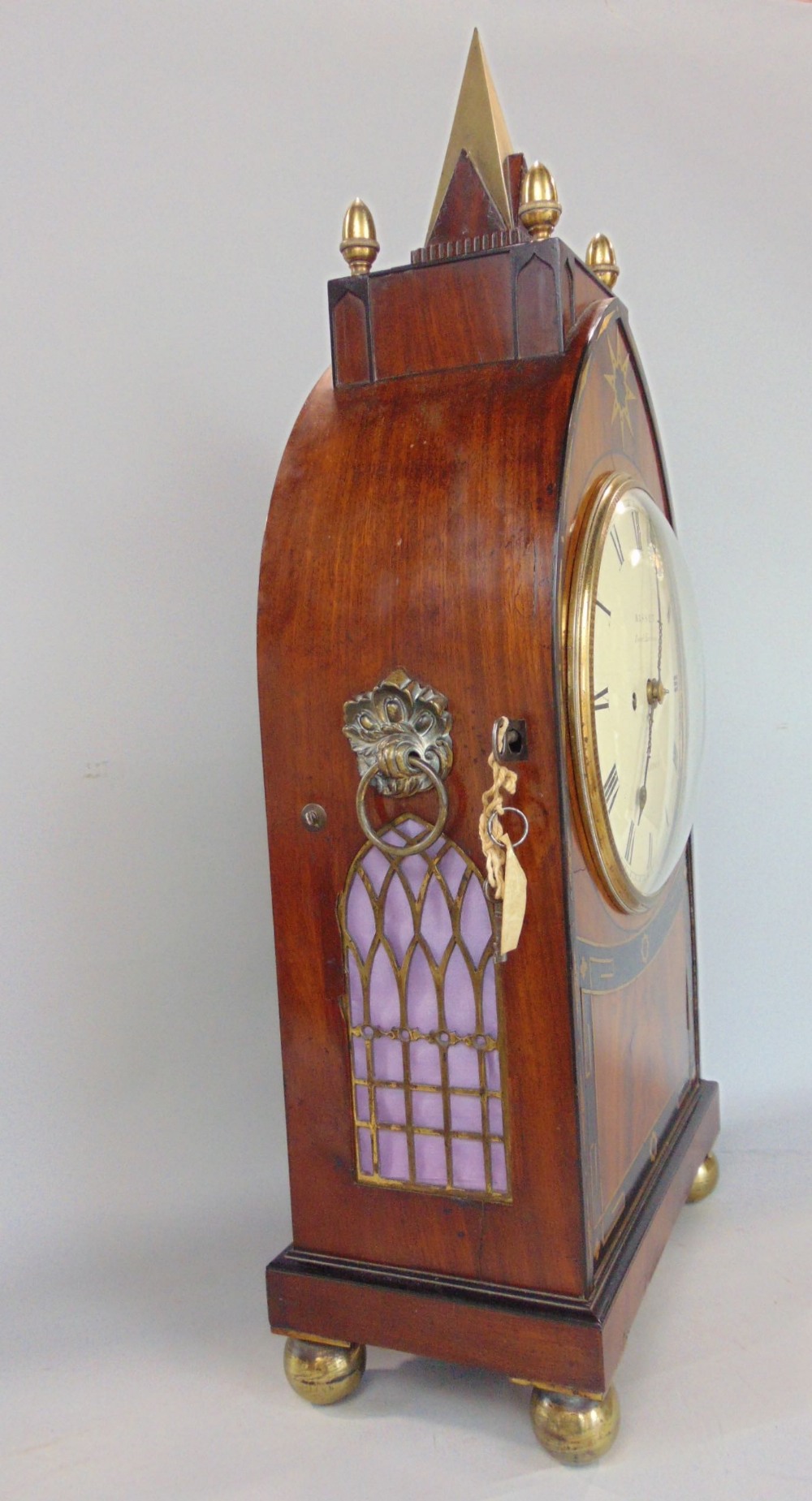 Regency double fuse bracket clock by Bisset, Royal Exchange, London, the architectural flame - Image 3 of 9