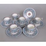 Wedgwood 'Florentine' - Set of six coffee cans and saucers