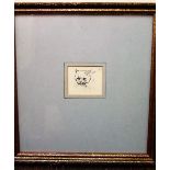 A collection of pictures and prints relating to dogs and cats, including an ink study of a cats