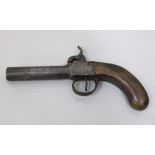 An early 19th century percussion cap pistol