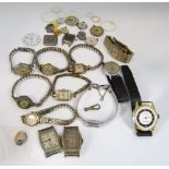 A collection of vintage watches and vintage watch movements