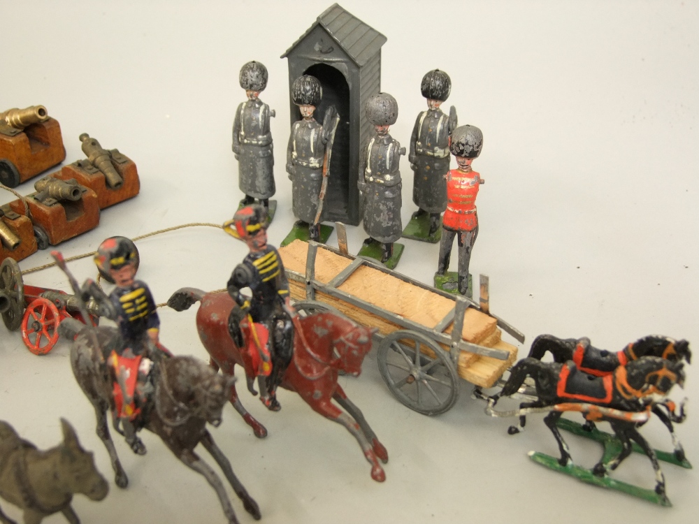 Quantity of misc lead soldiers, part military figures and vehicles, together with brass and other - Image 5 of 5