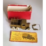 Britains No 1432 10 wheel covered tender of tarpaulin, original box (detached lid), tail gate