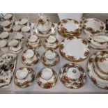 An extensive collection of Royal Albert Old Country Roses pattern dinner and tea wares including