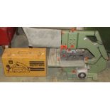 A Dewalt bench top band saw model number DW100, a metal cased Elu Hobel set MFF80 electric planer