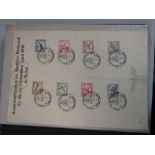 A stockbook containing a mint and used collection of stamps from German Empire 3rd Reich in sets, on