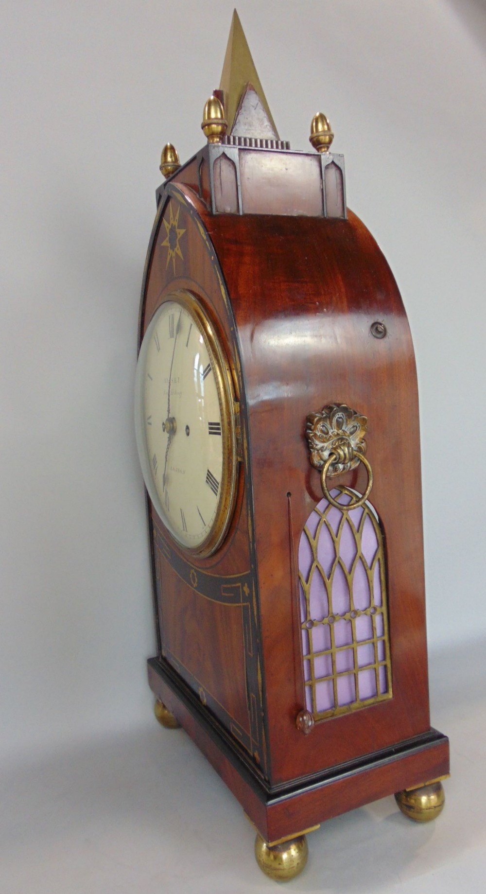 Regency double fuse bracket clock by Bisset, Royal Exchange, London, the architectural flame - Image 7 of 9