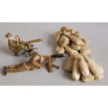 W Britains - Two machine gunners, weapons and 15 sandbags (in a Britains Anti Aircraft Units of