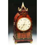 Regency double fuse bracket clock by Bisset, Royal Exchange, London, the architectural flame