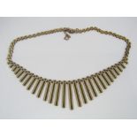 A 9ct Egyptian style collar necklace, 27g