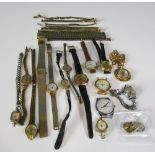 A collection of vintage cocktail and other wrist watches