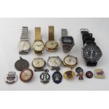 A collection of vintage wrist watches to include 1950s Timex electric wrist watch, a Centrex