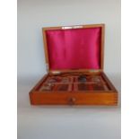 19th century mahogany cased opticians lens by Petit and Whitelaw of Dundee Aberdeen