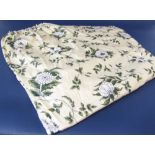 A pair of Laura Ashley curtains in a chintz, green and ivory colour, length 134 cm, width 224 cm,