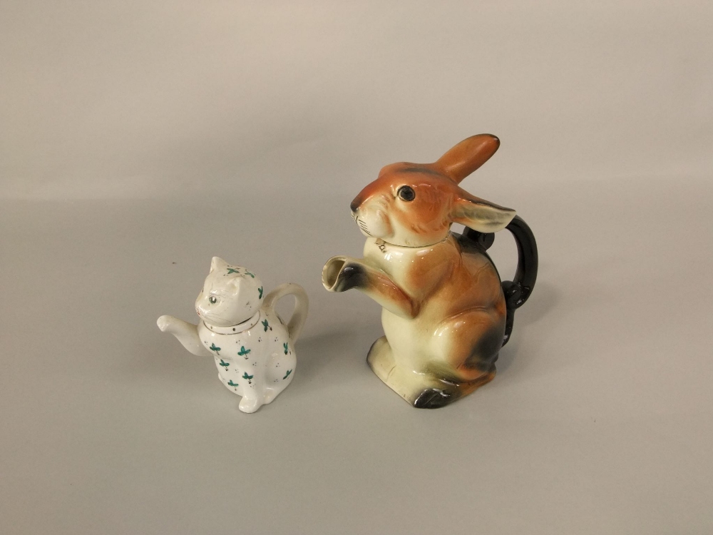 A quantity of various novelty tea pots including animals and birds, an example modelled as a canon - Image 7 of 7