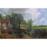 Hayley Anne (21st century - local artist) after John Constable - The Haywain, oil on canvas, quarter