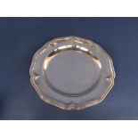 Continental '800' silver salver/plate, with lobed rim, 22oz approx