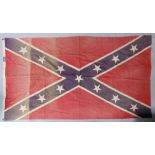 Confederate flag by Sherritt Flag Co, Richmond, Virginia, 86 x 154cm, with eyelets, faded, (AF)