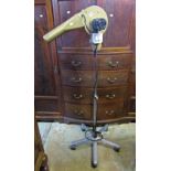 A vintage Simpson's Super Jet stand dryer, with five pronged cast alloy base,