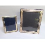 SILVER PHOTOGRAPH FRAME BY KEYFORD FRAMES LTD, LONDON 1970 (30.4cm x 25cm) TOGETHER WITH ANOTHER