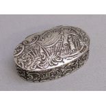VICTORIAN SILVER SNUFF BOX, IMPORTED AND HALLMARKED BY SAMUEL BOYCE LANDECK, SHEFFIELD 1898,