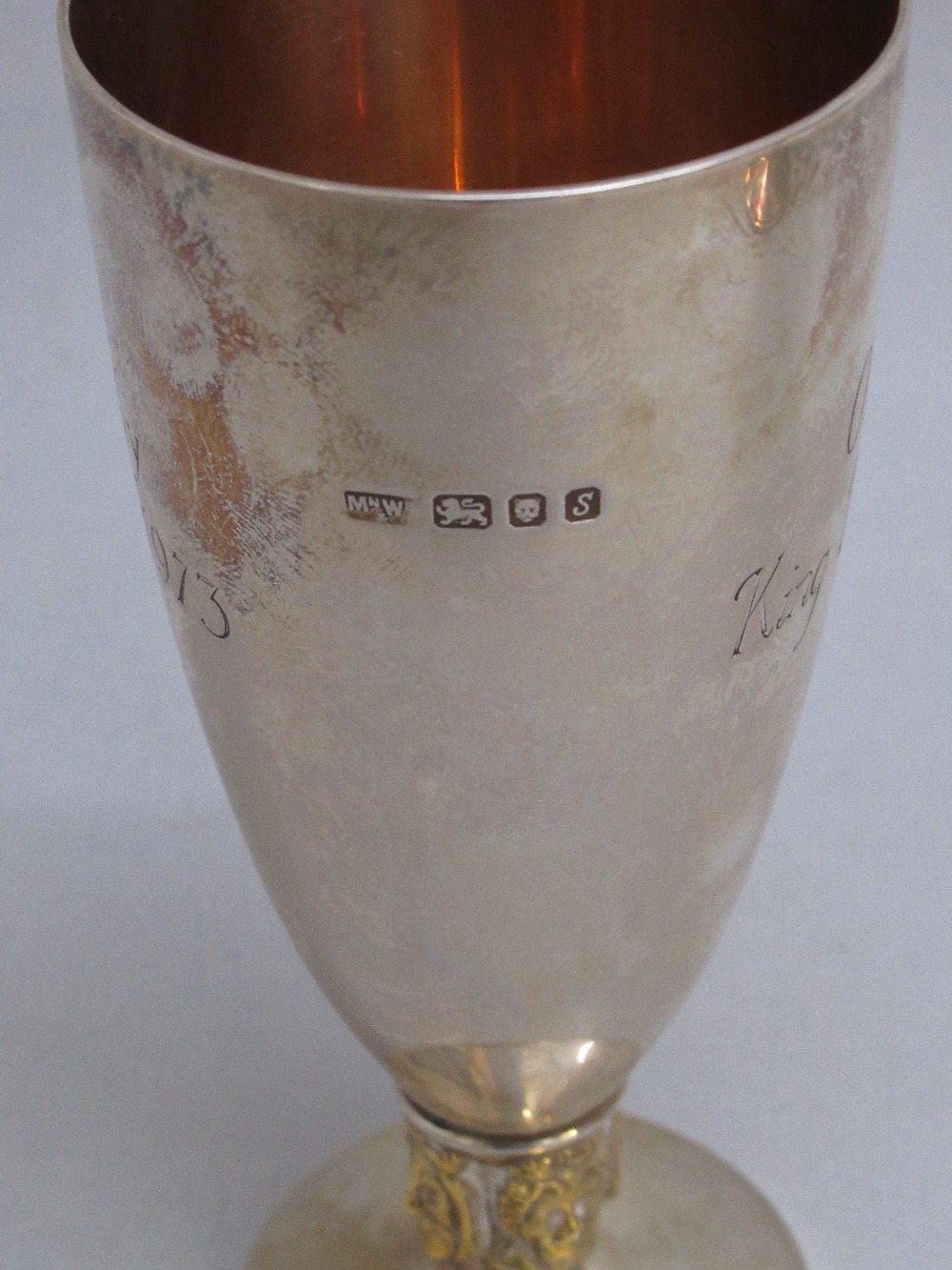 TWO LIMITED EDITION COMMEMMORATIVE SILVER GOBLETS "1952-1977 THE QUEEN'S SILVER JUBILEE" BY COURTMAN - Image 7 of 7