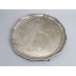 GEORGE V SILVER SALVER BY R&W SORLEY, LONDON 1913, DIAMETER 30.5cm (725g)