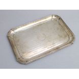 SILVER DRESSING ROOM TRAY OF RECTANGULAR FORM WITH CIRCULAR CARTOUCHE, BY A&J ZIMMERMAN LTD,