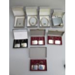 SILVER GIFTS FROM CONCORDE COMPRISING TWO OVAL AND ONE RECTANGULAR PHOTOGRAPH FRAMES, BY BRITISH