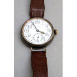 SILVER TRENCH WRISTWATCH HALLMARKED 925, GEORGE STOCKWELL, LONDON 1918