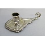 FRENCH SILVER .950 CHAMBERSTICK BY/STAMPED L. LAPAR PARIS, LENGTH 17.2cm (191g)
