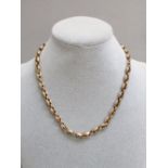 9ct GOLD FANCY LINK NECKLACE (16.4g)