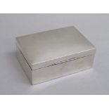 SILVER CIGARETTE BOX, INDISTINCT MAKER'S MARK (5cm x 12.8cm x 9cm)