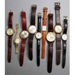 GROUP OF NINE LADIES AND GENTLEMEN'S WRISTWATCHES INCLUDING TUDOR, ROTARY, SEIKO AND RONE