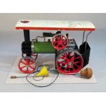 MAMOD TE1 LIVE STEAM TRACTION ENGINE WITH INSTRUCTIONS, CONTROL STICK, RE-FUELLING FUNNEL ETC.,