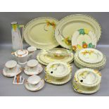 EARTHERNWARE MYOTT PART DINNER SET OF 24 PIECES, A MYOTT PART TEASET OF NINE PIECES, A JUG AND TWO