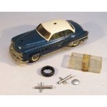 SCHUCO INGENICO S5311 BLUE AND WHITE BUICK 1950's LIMOUSINE, MADE IN U.S. - ZONE GERMANY WITH WIND