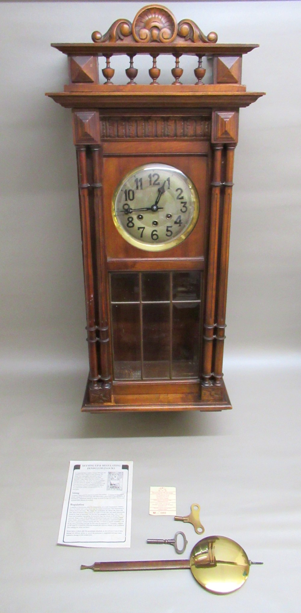 VIENNESE REGULATOR WALL CLOCK (H: 89cm) - Bild 3 aus 6