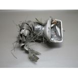 ANNE CARRINGTON, ORIGINAL EARLY SCULPTURE OF AN ARTICULATED ARM FASHIONED OUT OF OLD TIN CANS,